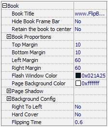 2. Book Panel (1) Book Title (only can be set in Float Template) Customize book title for showing on the top