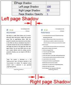 (8) Page Shadow The value also takes the value of Book Proportions as reference, and the value interval of "Page Shadow