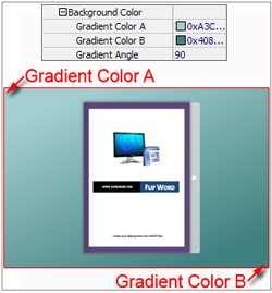 Background Color: Define background for your flipbook with gradient color or pure color (the same color for "Gradient Color A"