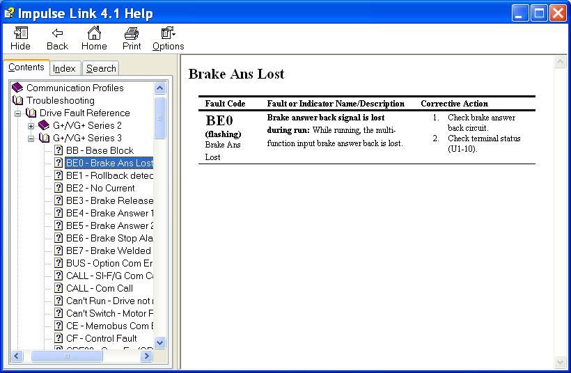 1 Basic offers built-in Help screens for the drive faults and/or alarms.