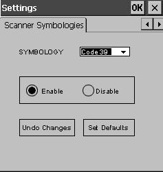 Configuration 29 The Edit Connection dialog box appears. 5 Tap Advanced. The Settings dialog box appears. 6 Tap the Scanner Symbologies tab. Figure 15.