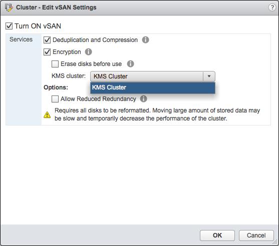 When encryption is enabled a few options are available Erase disks before use - Useful for disks that already have data on them. This wipes any data from the disk before encryption occurs.