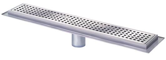 100 mm AQD-900H-CP Chrome AQD-900H-BS Brushed Stainless Steel Shower Channel Horizontal Outlet Dia.