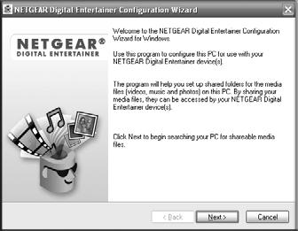 Give the Digital Entertainer HD Access to Your Media Library Use the Configuration Wizard to share media files with the Digital Entertainer HD.