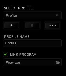 PROFILE A profile is a convenient way of organizing all your custom settings and you can have an infinite number of profiles at your disposal.
