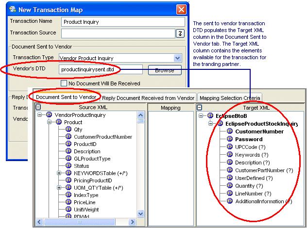 Eclipse Business Connect XML Rel. 8.6.4 (Eterm) The Reply Document Received from Vendor tab displays the elements in Eclipse for documents that you receive from your vendor.