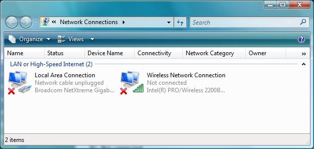 on the Wireless Network Connection icon and choose Properties from the drop-down