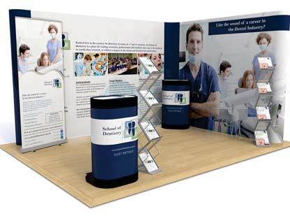 17 L-Shape Pop Up Display Stands An L-Shaped Pop Up Stand is the perfect display to create a booth for your stand, whilst allowing you to use one continuous graphic to promote your