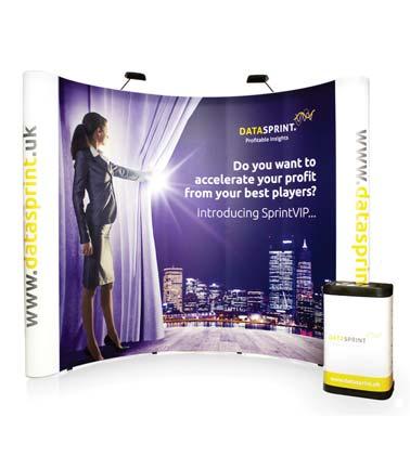 With the added height, you have a lot more freedom to be creative with your customise your Jumbo Pop Up, you can attract the visitors towards your stand.