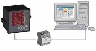 Communication Interface standard, communication capability using open Modbus RTU protocol. The meters can be multi-dropped using twisted pair. The baud rate can be set from 1200 bps to 19200 bps.