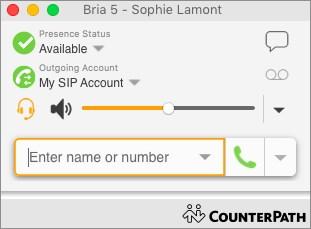 accounts and preferences, change the look of the Bria 5