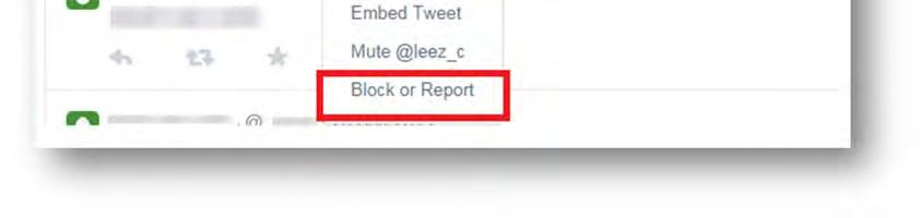 Go to the tweet that you wish to report 2.