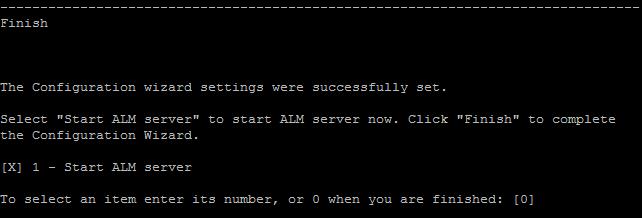Chapter 14: Installing ALM on Linux Systems To enable ALM to send emails to users in an ALM project, choose SMTP Server. Then when prompted, enter the server name.