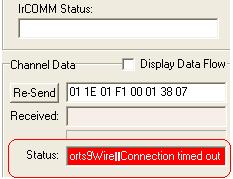 IrCOMM status message will display Connected if the program can access the Guardian Infinity without any problems (Figure 1.2). Figure 1.
