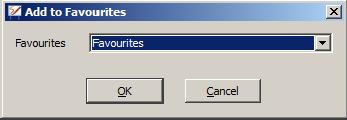 After selecting Add to Favourites, the following dialog