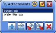 MANAGING ATTACHMENTS Attachments are files that are associated with a StarBoard document. The Attachments widget displays any files attached to the current document.