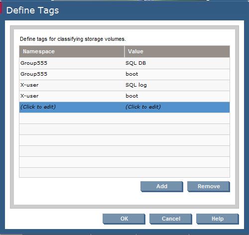 1. From the Global menu, select Catalog Define Tags. (Alternatively, in the Navigation tree click Catalog, then click the Actions Define Tags button. The Define Tags dialog box appears. 2.