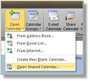 How Do I Open or View a Building (or any shared) Calendar?