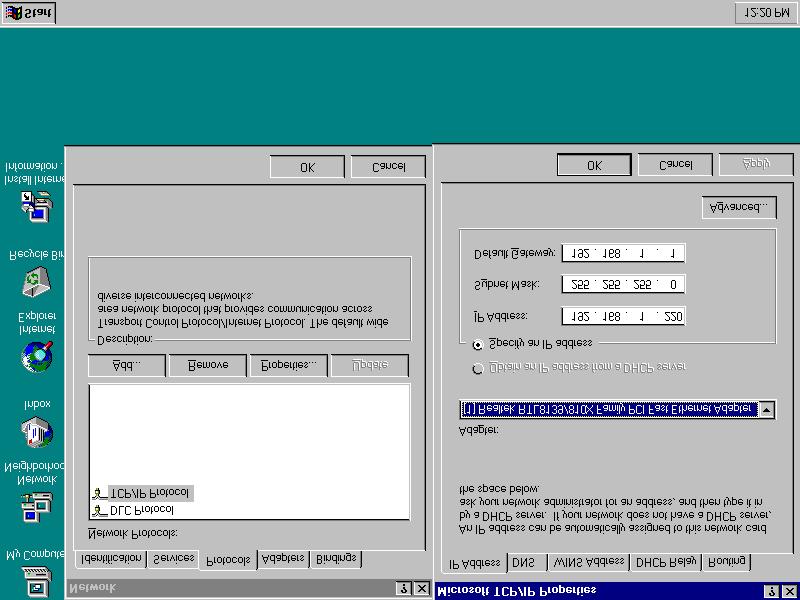 Windows NT4.0 Click on the Start button located on the lower left corner of the menu bar. Select Settings and then Control panel.