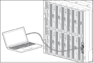 Access the appliance maintenance console through a notebook or laptop Prerequisites You have physical access to the frame You have configured the notebook computer Ethernet port for DHCP and enabled