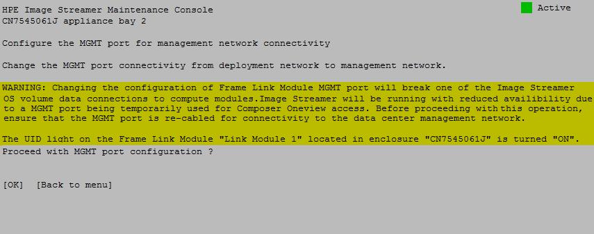 Figure 9: Configure MGMT port for management network connectivity 5. Connect the MGMT port to the management network based on the UID light indication.