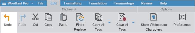 11. Translate Files 2. Right-click on the tag and select Edit Tag from the drop-down menu or on the Translation tab, click Edit Tag in the Tag group. Tags in the source segment should not be edited.