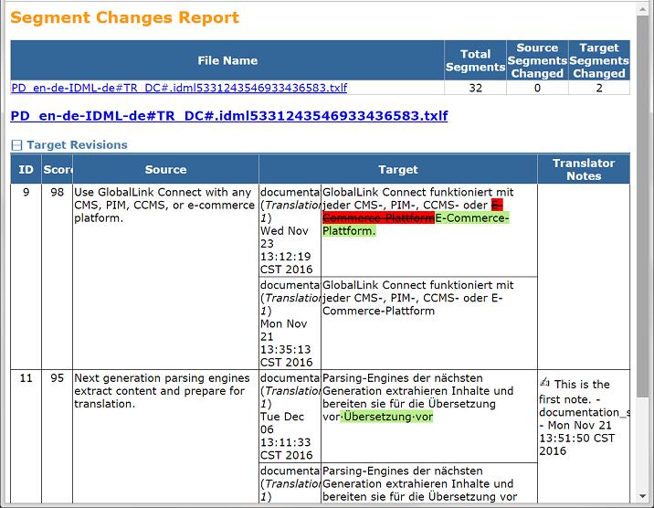 Export Notes Report The notes report is an HTML file that