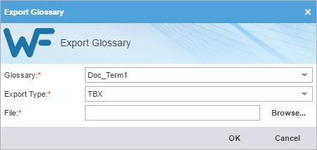 8. Project Terminology TERMINOLOGY LISTS (GLOSSARIES) Export Glossary To export a local glossary: 1. On the Project Terminology tab, select a glossary, and click Export Glossary.
