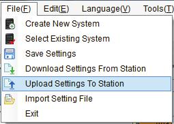 Step 13: Uploading Settings The IX Series master stations will now need to be updated with the saved changes. Select Upload Settings To Station from the File menu.