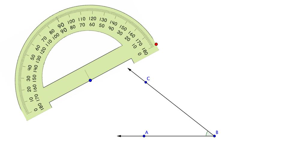 Use a protractor to