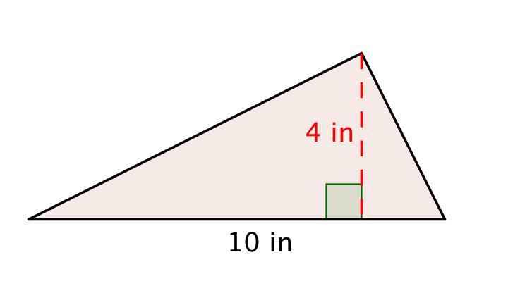 Answer A = 20 in 2 Now let s look at the trapezoid.