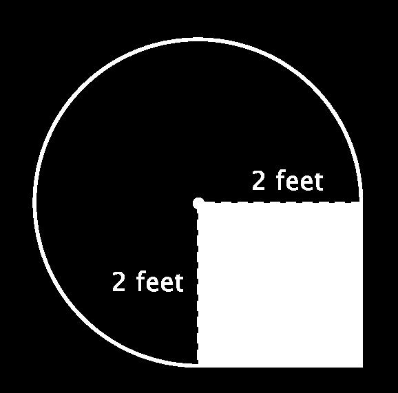 This figure contains a circular region and a square.