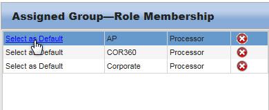 System Administrator 45 Member Of (Group Assignment) Tab This is where you will assign the group/role combinations for the new user, or edit an existing user. 1.
