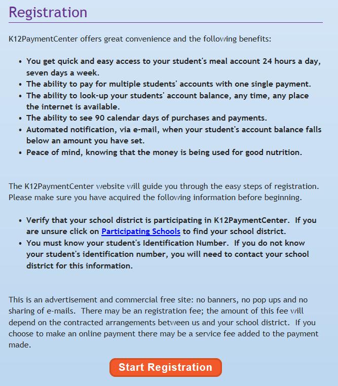 K12PaymentCenter.com District Admin User Manual 2 1.2 New User To set up a new user account, click on New User at the top center of the www.k12paymentcenter.com homepage page.