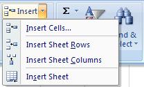 Insert cells, rows and columns From the Home tab, click on