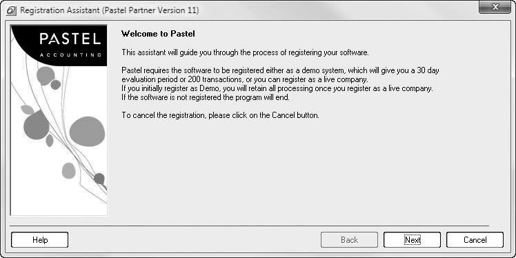 STEP TWO: STARTING PASTEL PARTNER VERSION 11 You can start Pastel Partner Version 11 in two ways: 1.