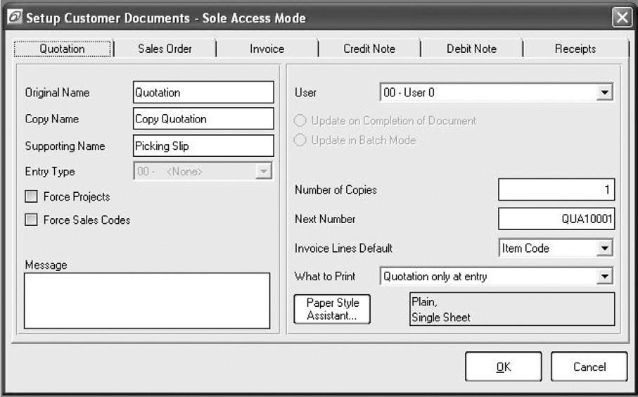 Setup Suppliers Control Many organisations do not use the supplier module and those that do, find that the default settings are appropriate for their