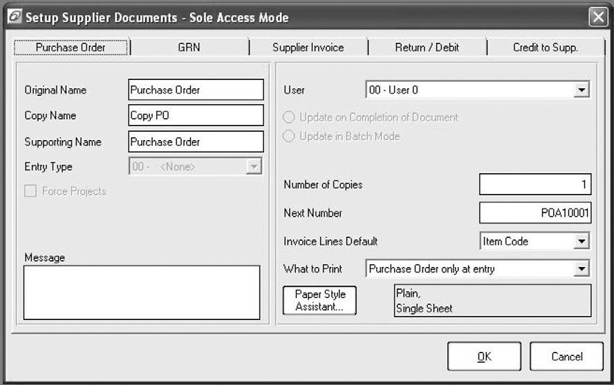 Setup Inventory For those organisations that utilise the inventory module, the majority of the default settings will be