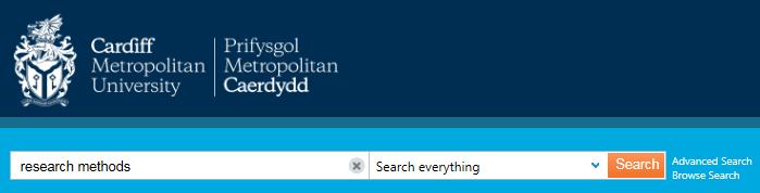 Searching Cardiff Met s Collections in MetSearch Filtering Your Search You can, of course, simply enter your search terms, hit enter and search everything in MetSearch.