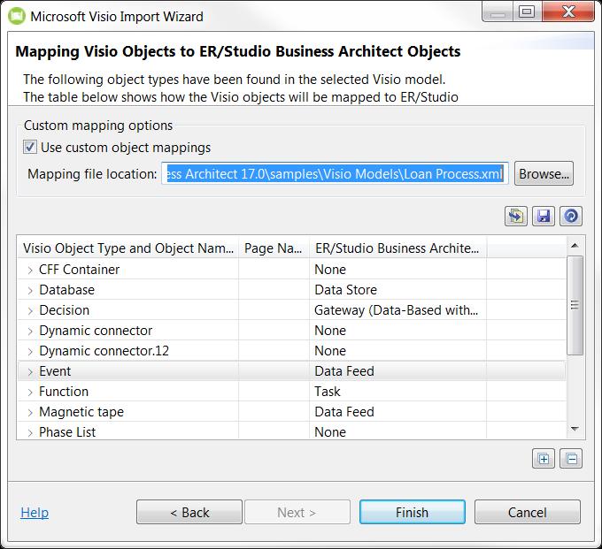 3. To save your settings, click to open the Save Mappings dialog. Enter the name you want to use for the saved mappings, which will be saved as an XML file.
