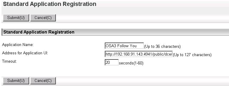 Configure the OSA3 Follow-You Printing Application To configure OSA3 Follow-You Printing through as a standalone interface, do the following: 1 Open a Web browser and enter http://<mfp IP address> in