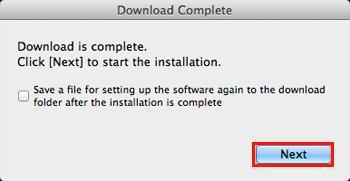 Installing the Drivers 3. When the download is complete, the screen below is displayed. Click Next.