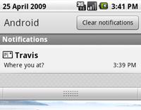 Messages to the User Status Bar Notifications Can be created using the Notification class. Adds an icon to the status bar and a message in the notifications window of the system[5].