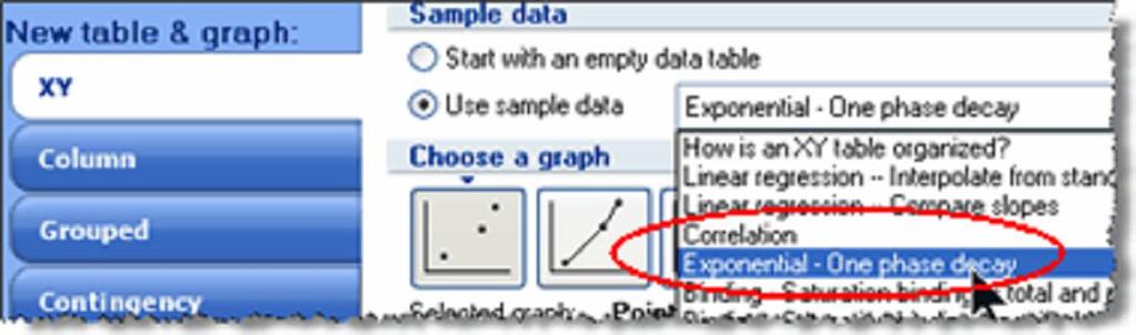 Below the graph pictures, choose whether you have already calculated your error values, or whether you want Prism to calculate error bars from your data.