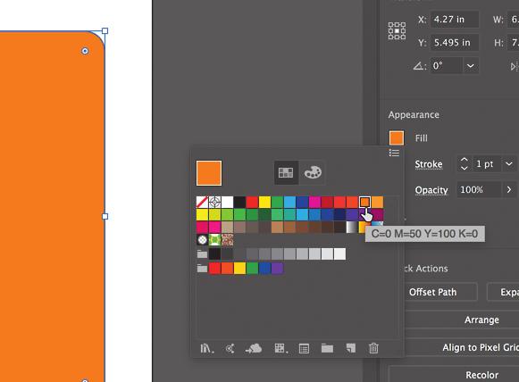 Applying and editing color Applying color to artwork is a common Illustrator task. Shapes you create can have a stroke (border) and a fill.