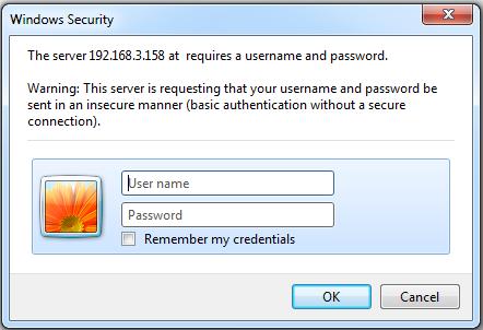 as shown below: 4 While the user name and password entered, a Web setting interface