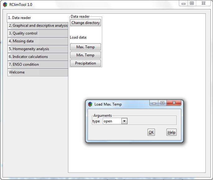 Popup window Figure 2: Example file selection In this window, the location and the file we