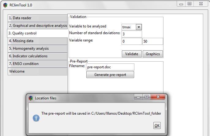 The pre-report will be stored in the directory listed in the popup window, as shown in Figure 10. 4.