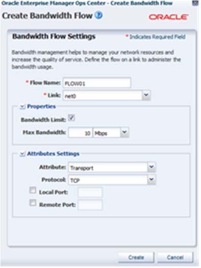 server. )In the Networks tab, select Bandwidth Management. 3)Click Create Bandwidth Flow.