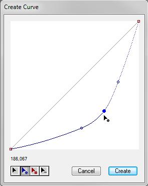 There are 8 possible Curves, numbered 0 through 7 where, by default, 0 is the linear 1:1 Curve which cannot be changed. All the other Curves though can be customized.